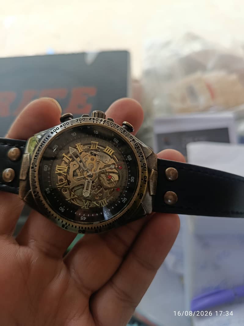 Copper mechanical watch 1