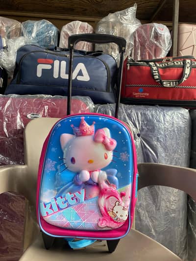 Trolley School Bag for Nursery & KG | Cute Character Design | New Kids