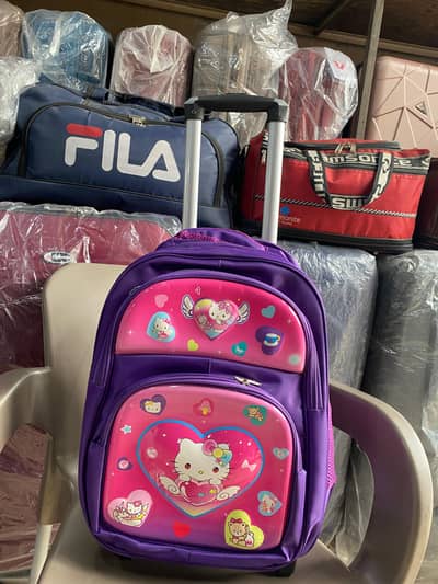 Embossed Character School Bag for Class 1 & 2 | New Kids Bag