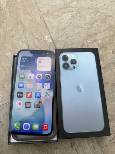 Apple iPhone 13 Pro Max 1TB sierra Blue official PTA approved 8/10