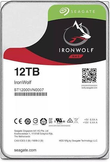 Seagate IronWolf Internal Hard Drive -12TB