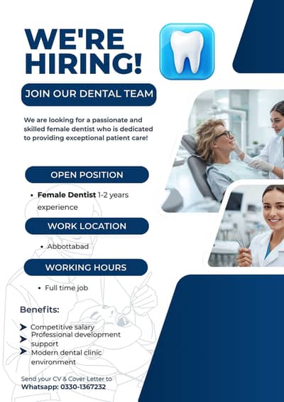 FEMALE DENTIST REQUIRED