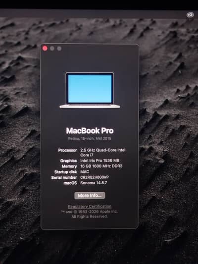 RETINA 15-INCH MID 2015 (i7)