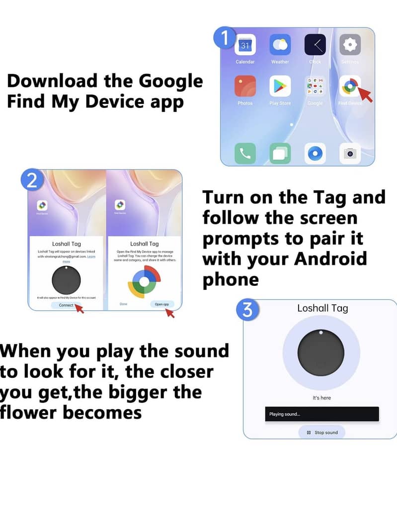 Bluetooth Tracker for Android Device, Item Finders 3