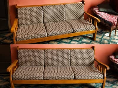 Wooden sofa set