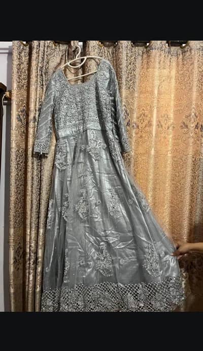 Embroidered Maxi and Heavy Dupatta