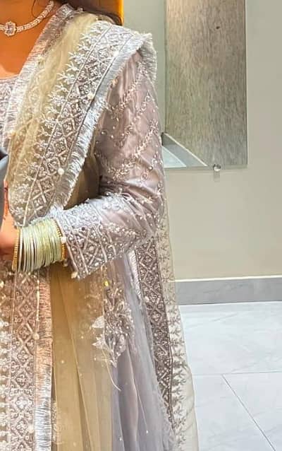 Embroidered Maxi and Heavy Dupatta