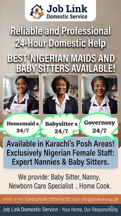 Nigerian & Maids , Babysitter sStaff 24/7 / d / nanny / maid