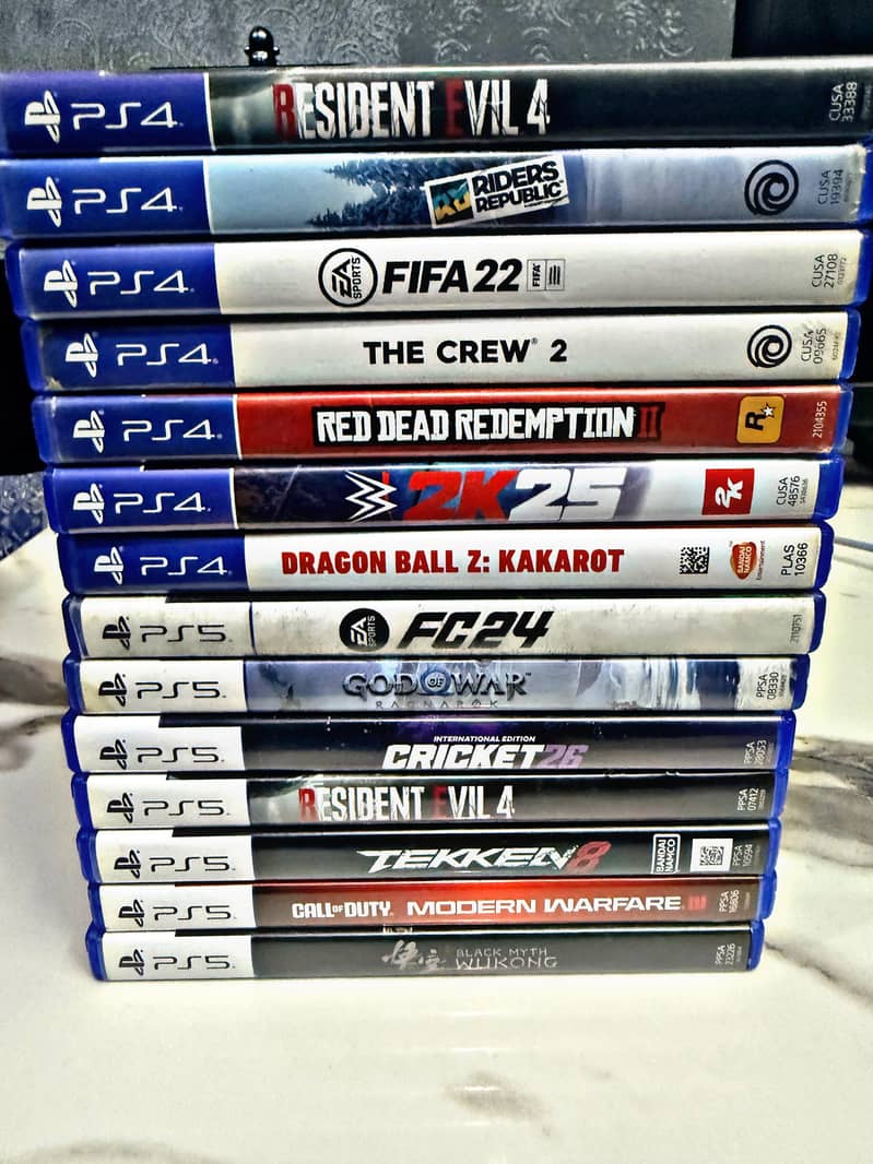 PS5 and PS4 Used CDs Available Contact on WhatsApp for details 1