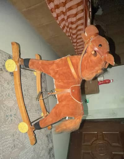 KIDS Plush Rocking Horse With Wheels