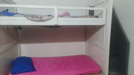 kids bunk bed with matress