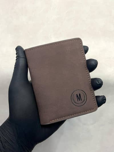 Premium Leather Wallet Monogrammed "M" Design