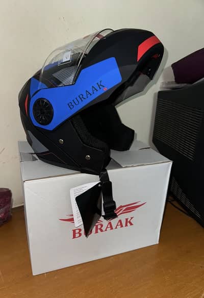 Buraak helmet flip up helmet with sunglasses