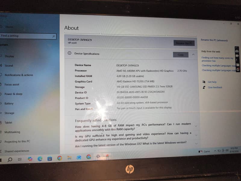 Hp Pro Book 6