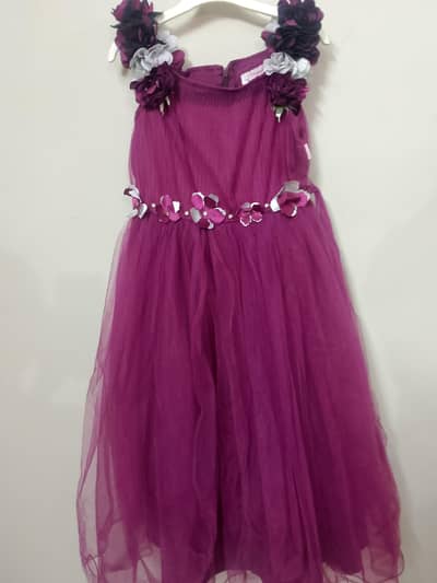 Zubaidas Beautiful Magenta party wear maxi dress