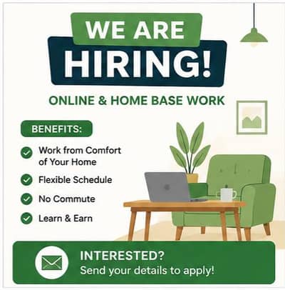 Online work available for Famale and Male