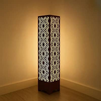 Wooden Floor Lamps with Geometric
