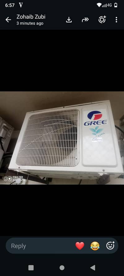gree 1 ton chilled cooling heat and cool
