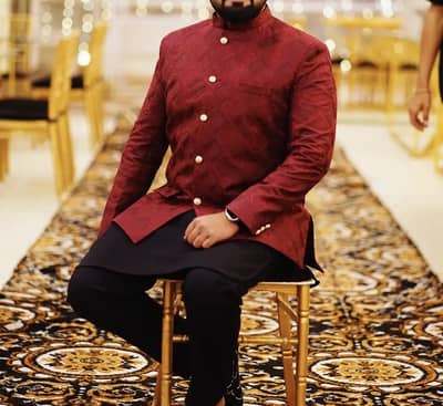 Mehroon Prince Coat