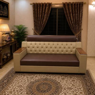 5 Seater Rexine Sofa Set New Condition