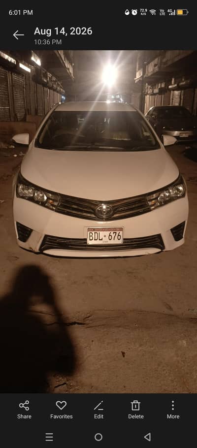 Toyota Corolla XLI 2015