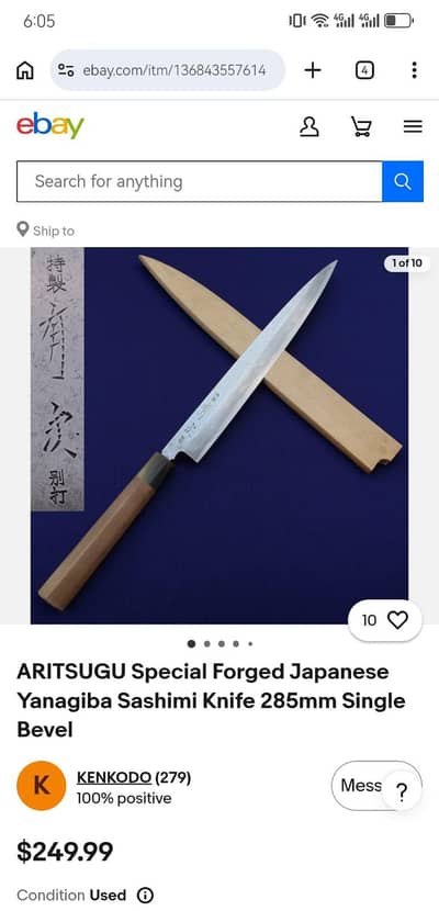 i want to sale professional Japanese knifes.