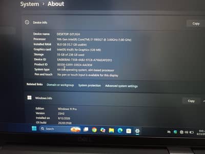 Dell Core i7 Laptop (11th Gen, 16GB RAM, 256GB SSD) – Windows 11 Pro