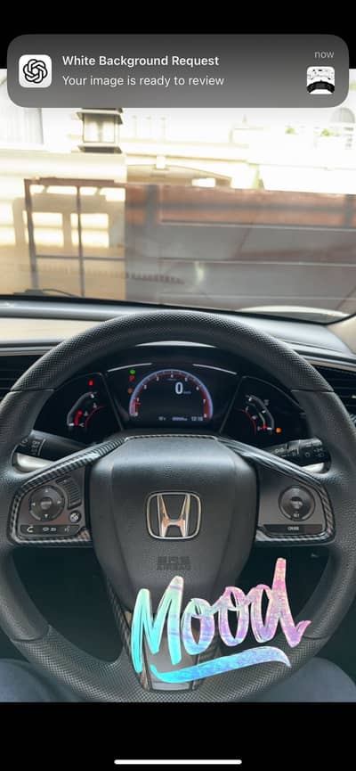 Civic type R Blue cluster meter .