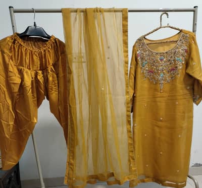 organza hand work nakshi dabke work used but 10/10 condition Good