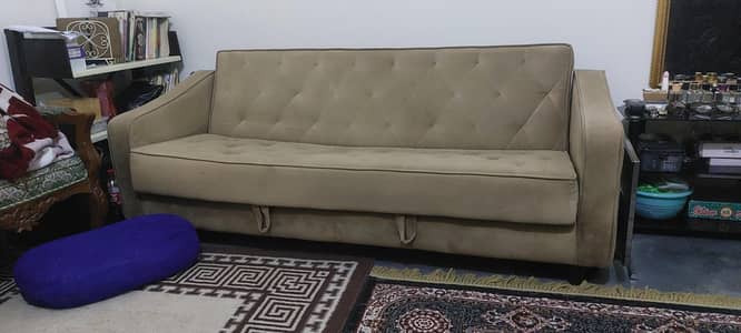 sofa cum bed brown
