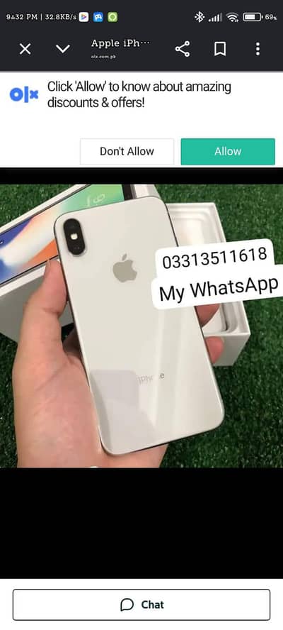 Apple iPhone X 256 GB PTA approved