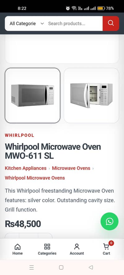 whirlpool microwave and grill oven