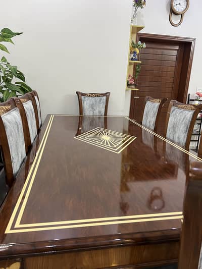 Brand New Sheesham Wood Dining Table with 8 Chairs