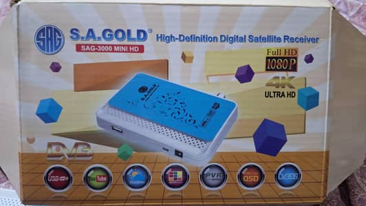 S. A. GOLD SAG-3000 MINI HD Satellite Receiver - Brand New Box Pack