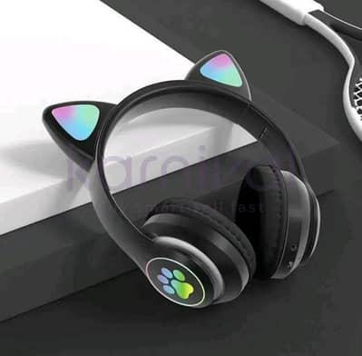 Cat Ear LED Headphones Multicolor ABS for Teens Young Adults