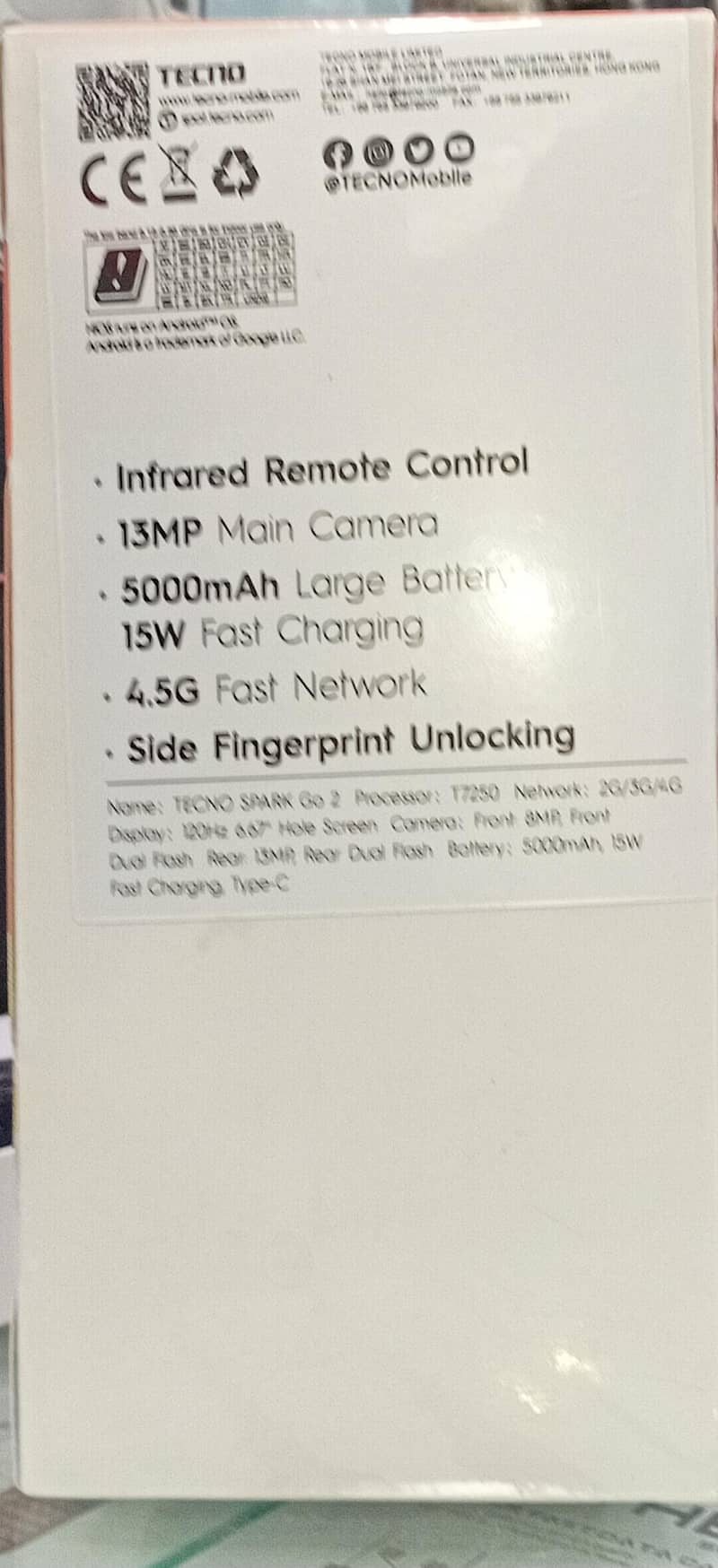 techno spark go 2 4