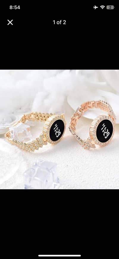 Luxury Digital Golden Peach Women's Watch