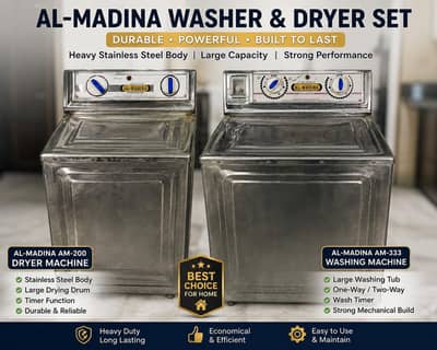 Al-Madina AM-333 Stainless Steel Washing Machine