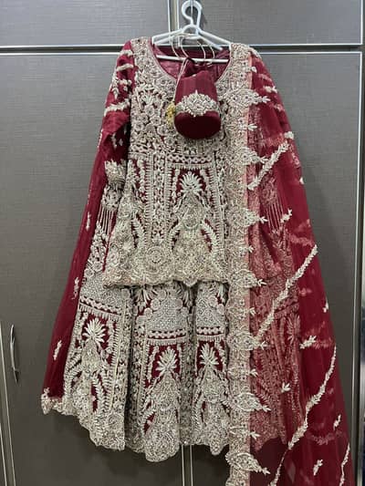 Heavy Bridal Lehnga - DeepMaroon