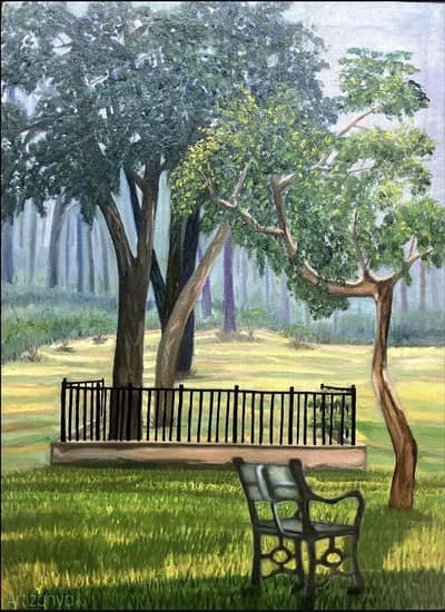 Landscape oil painting