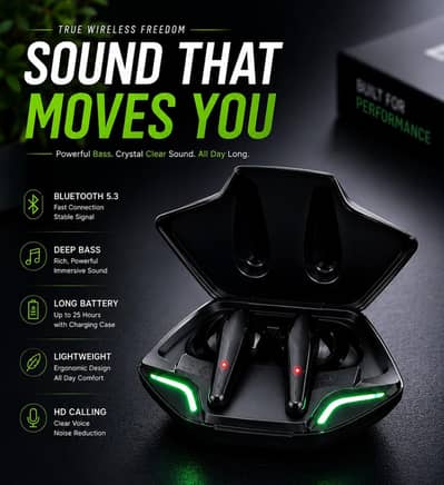 Premium Wireless Bluetooth Earbuds – Powerful Sound & Stylish Design