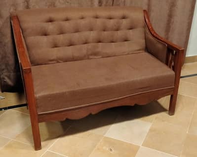 Wooden frame 2 seater sofa