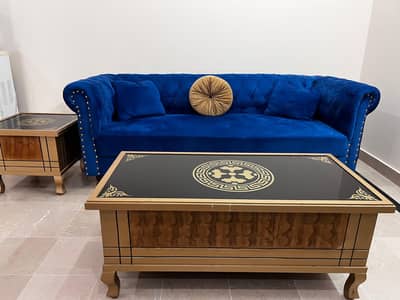 Like Brand new 5 seator Sofa set and center tables