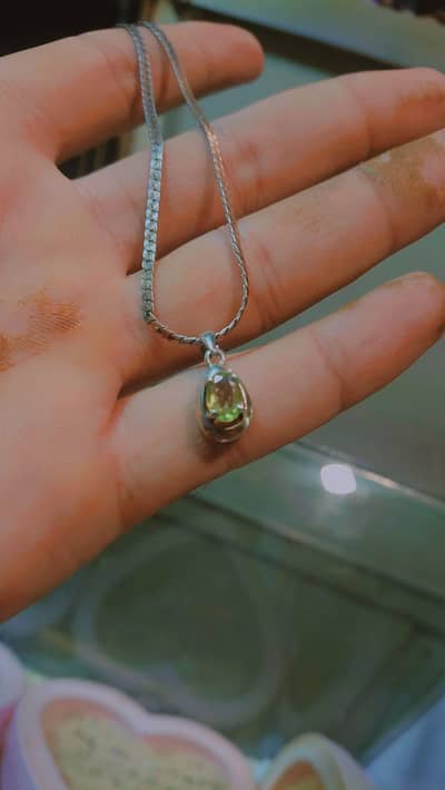 Peridot chain locket