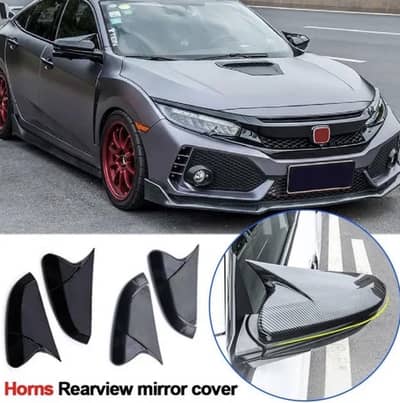 Honda Civic X 2016-2021 Side Mirror Batman Style , Door Handles ,