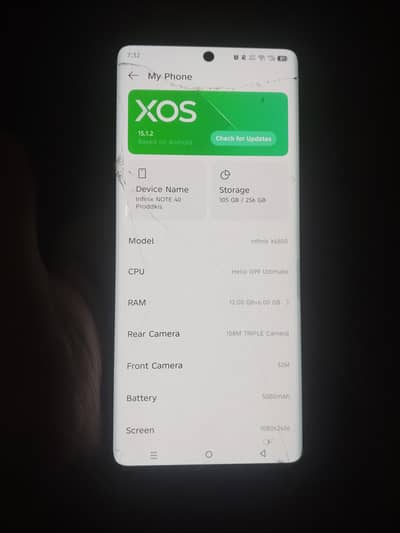 Infinix Note 40 Pro 12GB 256GB Box Charger