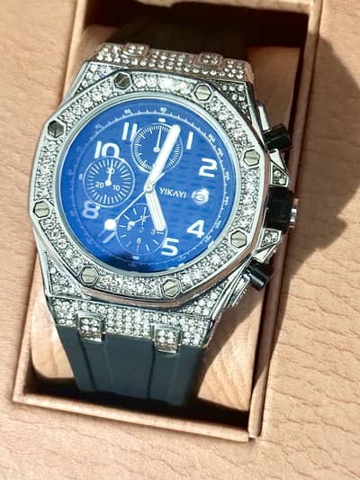  Millionaire-Style Pavé Crystal  Chronograph Watch — PKR 50,000