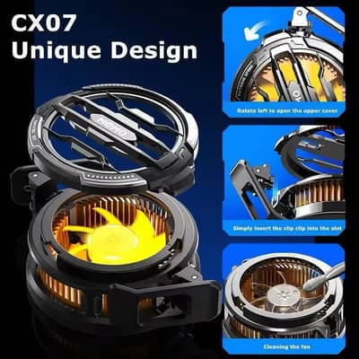 Magnetic Phone Cooler Fan Case Yellow 68G Gaming | Fast Cooling Mobile