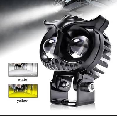 Owl Headlight for Bikes Yellow White Dual Color