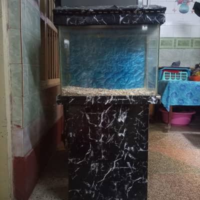 Aquarium fish tank with frame